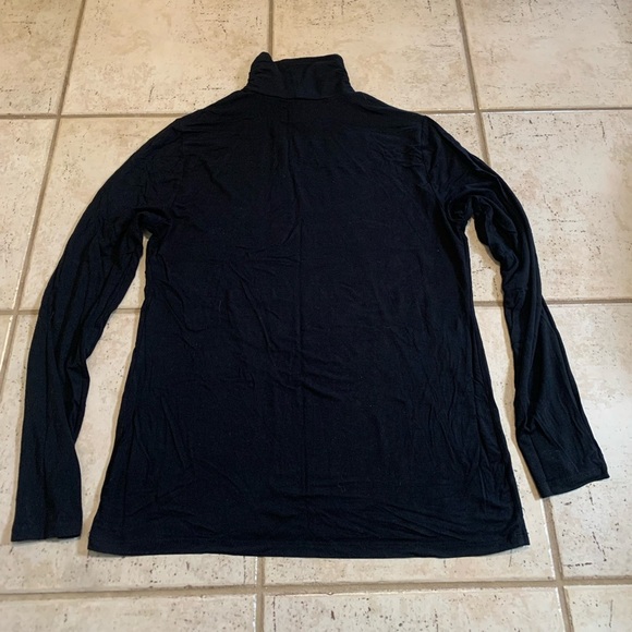 Ellen Tracy Black Long-Sleeve Turtleneck Top Size L - Picture 4 of 5